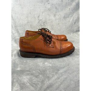 Florsheim Comfort mens shoes 7.5 Oxford Tech Ortholite Brown Leather Cap Toe